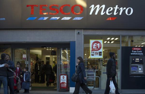 Consumer Goods Inside A Tesco Metro Supermarket Store