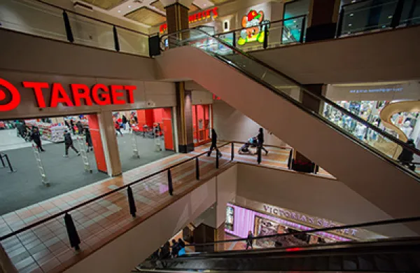 Shoppers Inside The Atlantic Terminal Mall Ahead of Retail Sales Figures