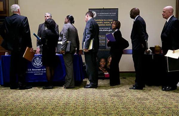 Inside A Career Fair Ahead Of Jobless Claims Figures