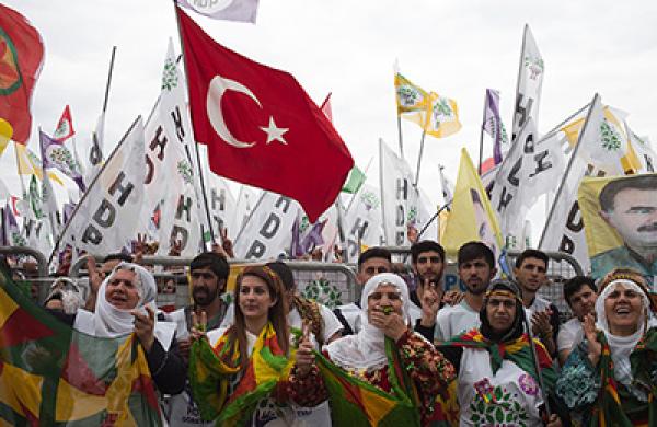 Political Rally Of The Pro-Kurdish Peoples' Democratic Party Ahead Of Election
