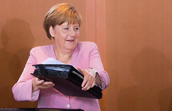 Germany's Chancellor Angela Merkel Attends Cabinet Meeting As Lawmakers Balk At Greek Deal