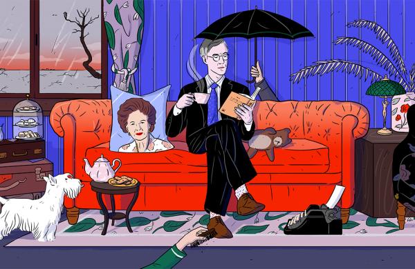 Illustration by Laura Breiling. Photograph by Chris J. Ratcliffe/Bloomberg.