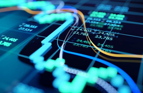 Close Up Image Of A Stock Market Graph