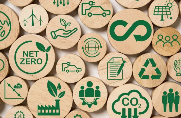 Infinity and Circular Business Economy Environment Icons
