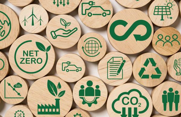 Infinity and Circular Business Economy Environment Icons