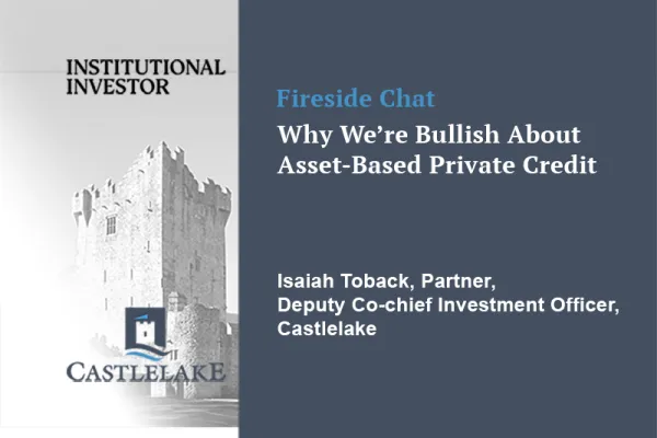 Logo of Castlelake with text: "Institutional Investor" and a fire-themed graphic.