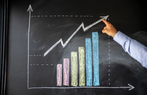 Chart on chalkboard