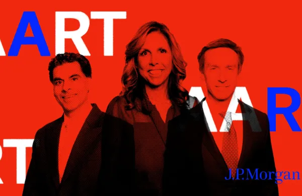 Jimmy Bhullar, Lisa Gill and Philip Cusick of JPMorgan Chase & Co. (Illustration by II; photo courtesy of JPMorgan)