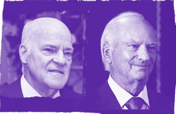 Henry Kravis and George Roberts (Andrew Harrer, Kiyosha Ota/Bloomberg)