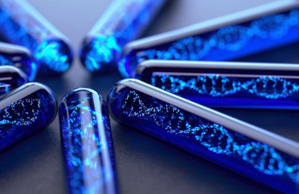 Test tube with DNA