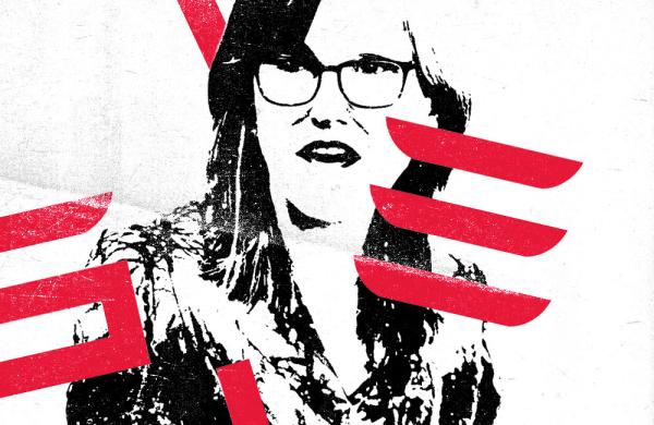 Cathie Wood. (Illustration by II; photo via Bloomberg)