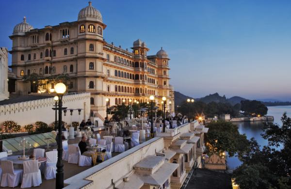 Fateh Prakash Palace, built along the shores of Lake Pichola. This Grand Heritage Hotel was named after Maharana Fateh Singh, a great leader of the Merwar dynasty. Udaipur, India.