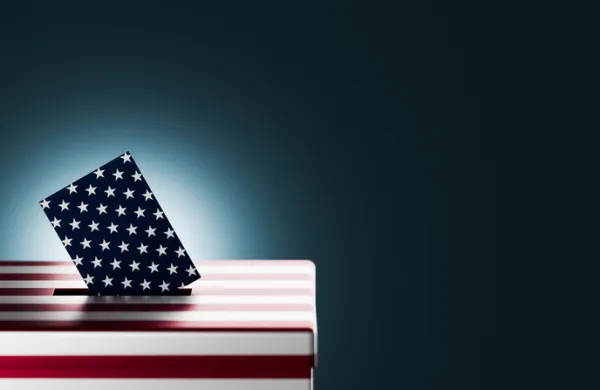 Voting at the US election concept