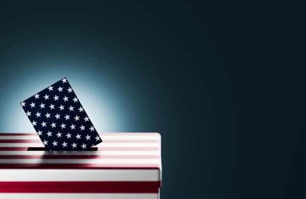 Voting at the US election concept