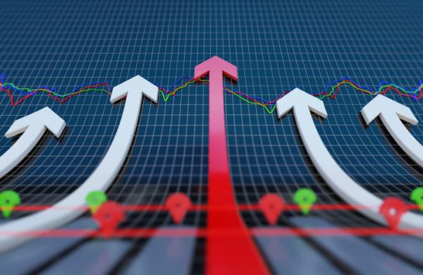 Rising economic arrow