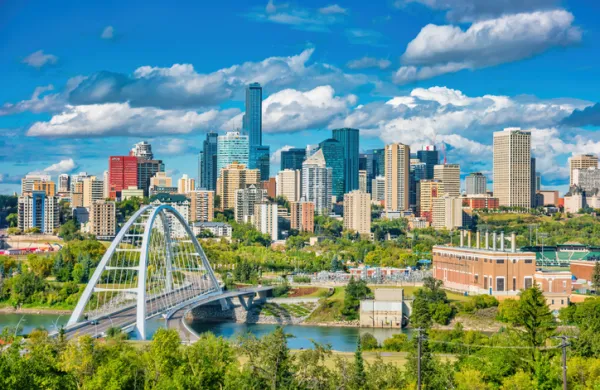 Downtown Edmonton Alberta Canada Skyline