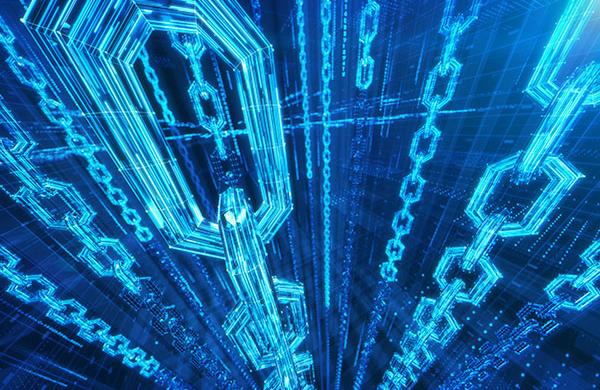 Huge blockchain background