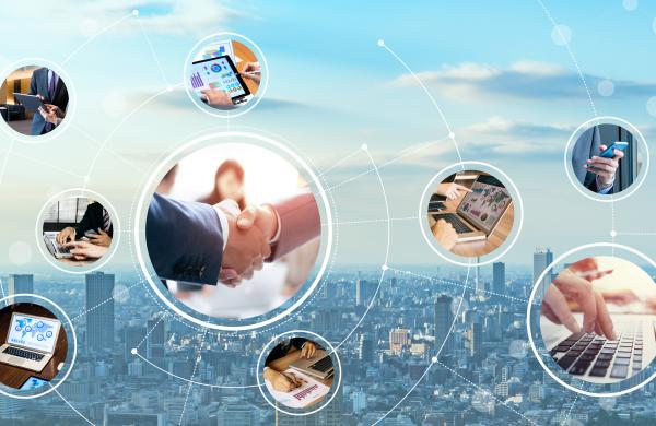 Network of business concept.