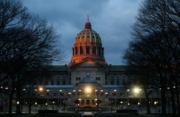 The Pennsylvania State Capitol building. (Justin Merriman/Bloomberg)