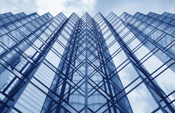 Facade of modern office building