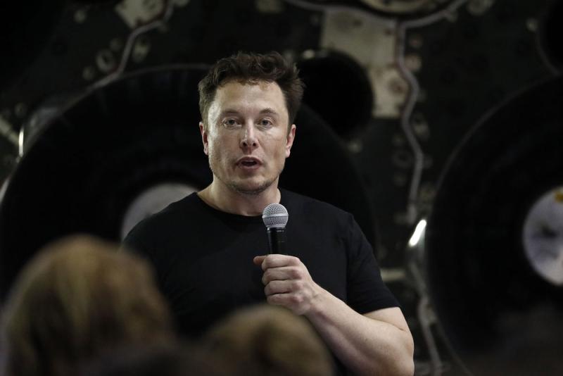 Elon Musk on Monday, Sept. 17, 2018 (Patrick T. Fallon/Bloomberg)