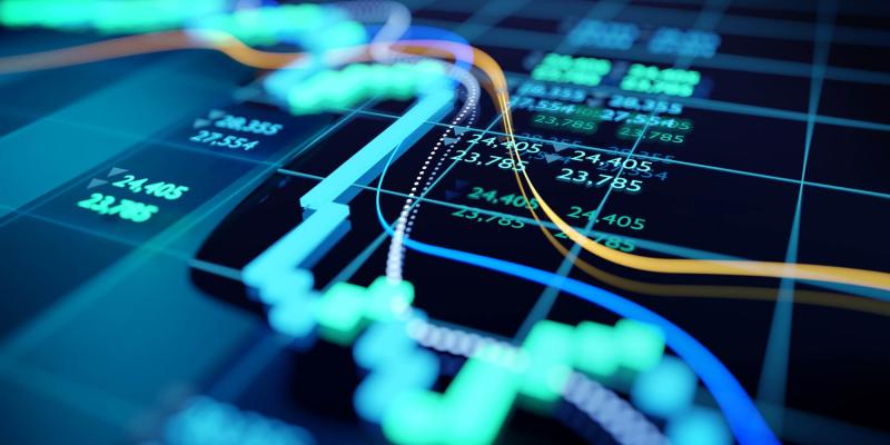 Close Up Image Of A Stock Market Graph