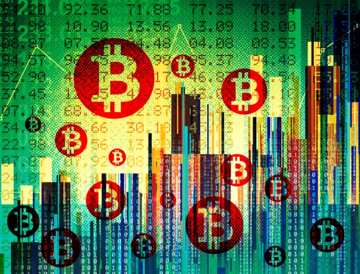 Bitcoin graphic illustration