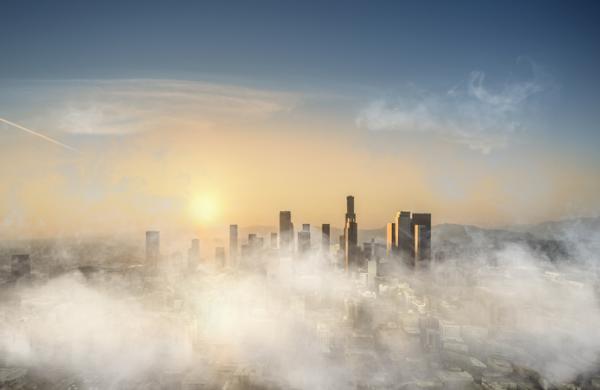 LA in fog